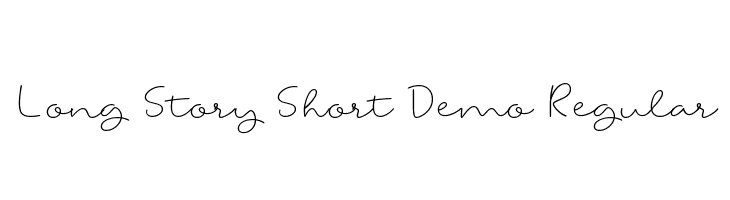 Long Story Short Demo Regular  नि: शुल्क फ़ॉन्ट्स डाउनलोड