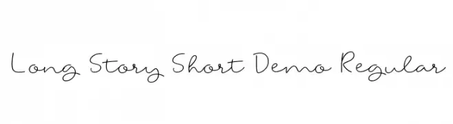 Long Story Short Demo Regular  Скачать бесплатные шрифты