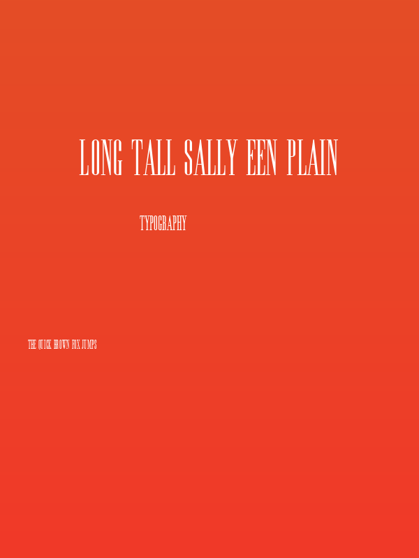 Long Tall Sally EEN Plain Poster
