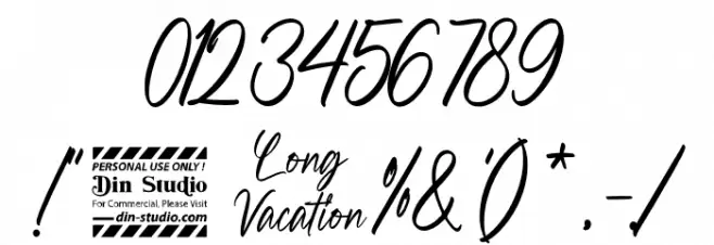 Long Vacation Personal Use Only Polices AUTRES CHARS