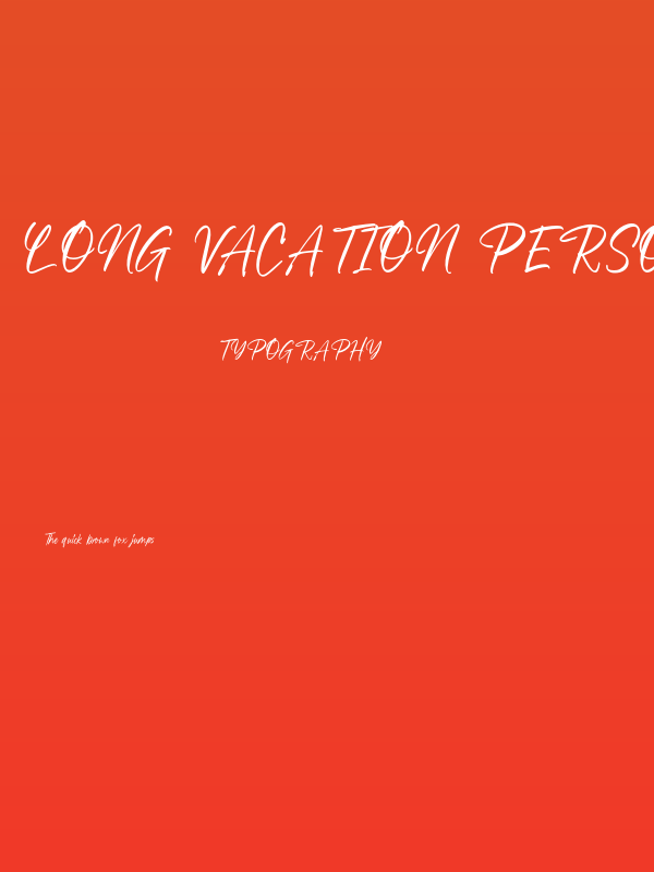 Long Vacation Personal Use Only Poster