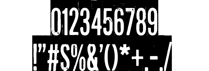 Long distance call Font OTHER CHARS