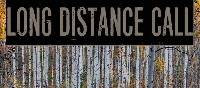 Long distance call Font examples