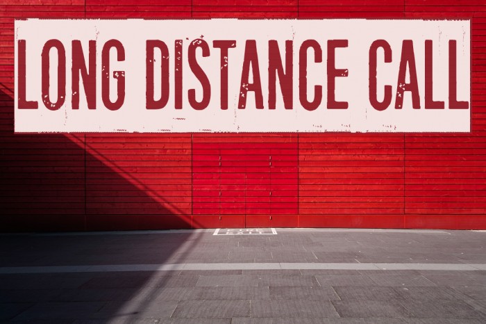 Long distance call Font examples