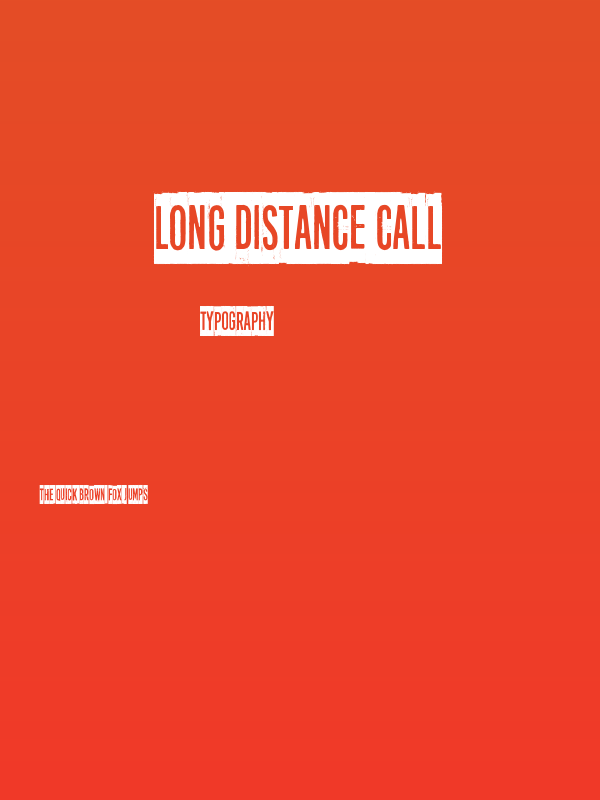 Long distance call Poster