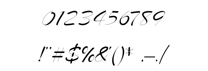 LongShineScript Font OTHER CHARS