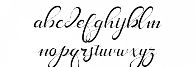 LongShineScript Schriftart Kleinbuchstaben
