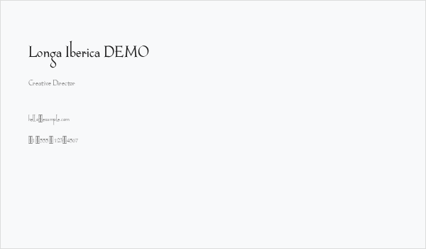 Longa Iberica DEMO Business Card