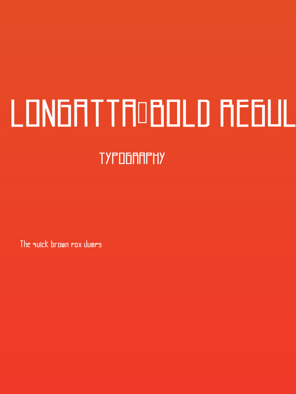 Longatta_bold Regular Poster
