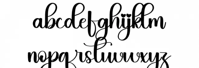 Longday Schriftart Kleinbuchstaben