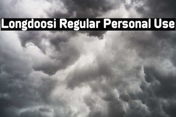 Longdoosi Regular Personal Use Font examples