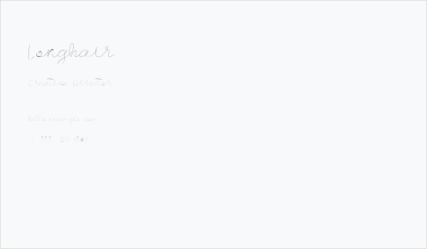 Longhair Business Card