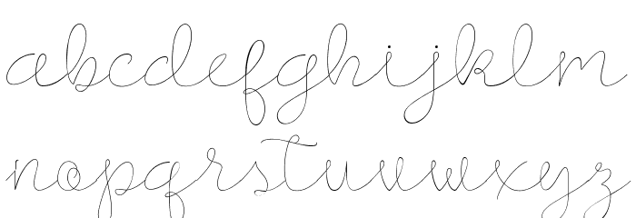 Longhair Font LOWERCASE