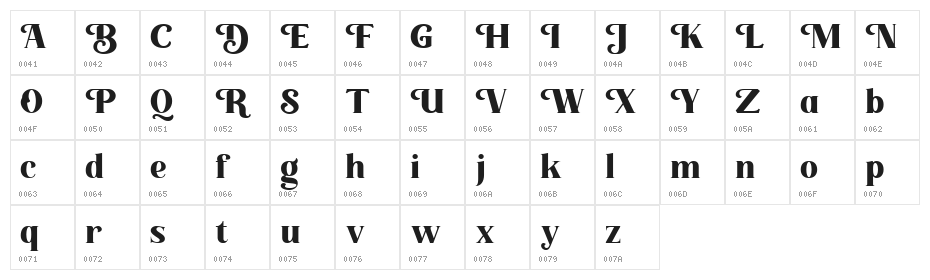 Longline Quart FREE Character Map