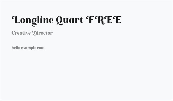 Longline Quart FREE Business Card