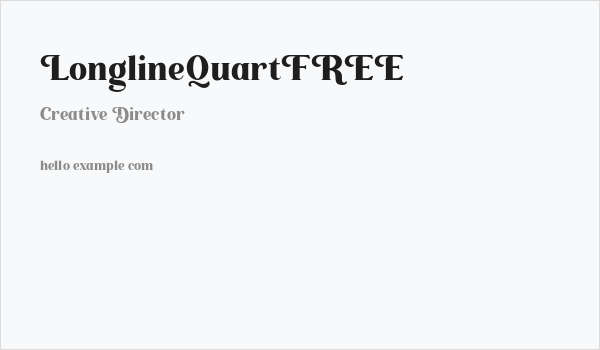 LonglineQuartFREE Business Card