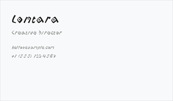 Lontara Business Card