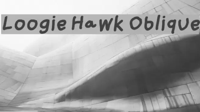 Loogie Hawk Oblique Font examples