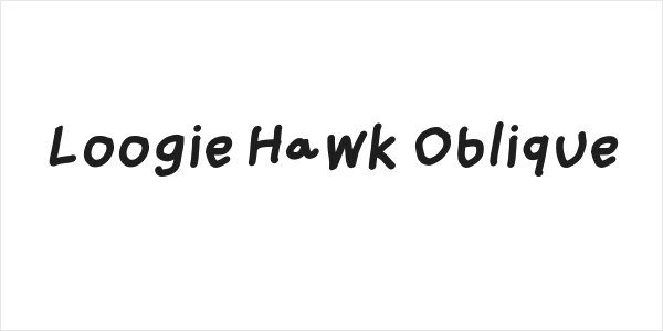 Loogie Hawk Oblique Logo