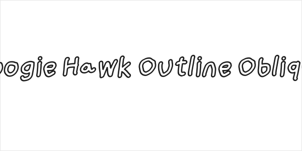 Loogie Hawk Outline Oblique Logo