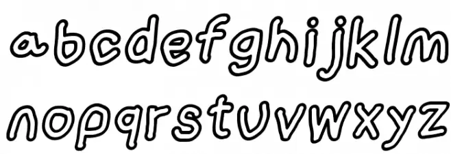 Loogie Hawk Outline Oblique Fuentes MINÚSCULAS