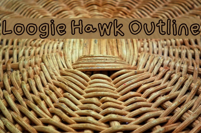 Loogie Hawk Outline Font examples