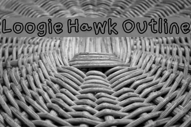 Loogie Hawk Outline Font examples
