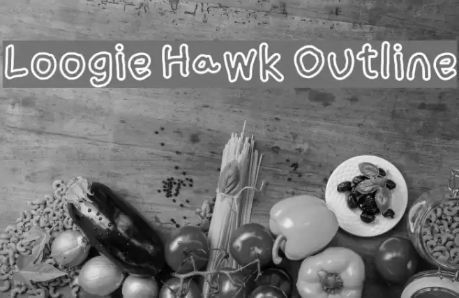 Loogie Hawk Outline Font examples