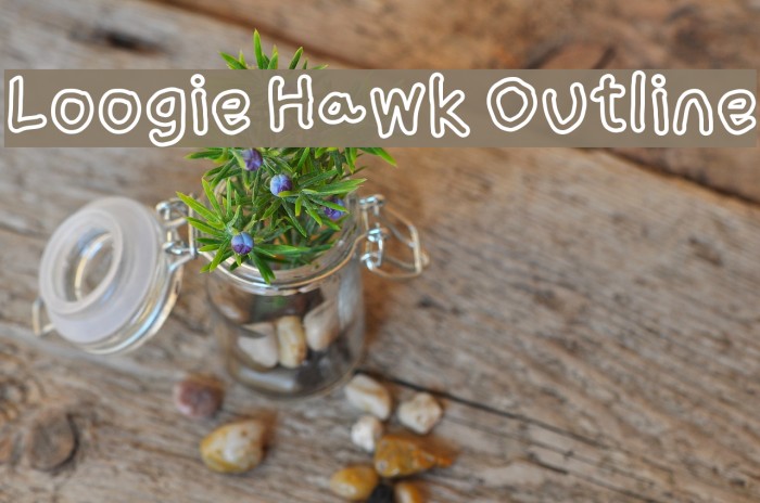 Loogie Hawk Outline Font examples