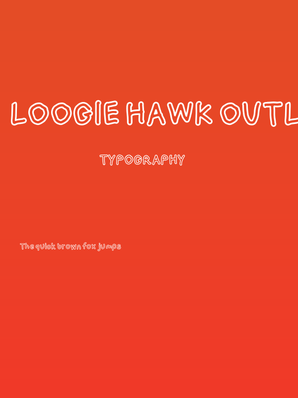Loogie Hawk Outline Poster