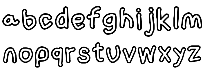 Loogie Hawk Outline Font LOWERCASE