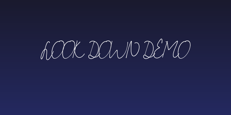 Look Down Demo Social Header