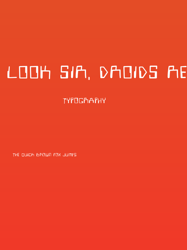 Look Sir, Droids Regular Poster