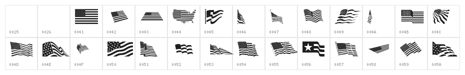 Look for America Character Map