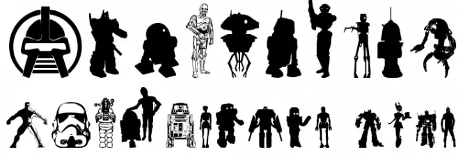 Look sir, droids! Font OTHER CHARS