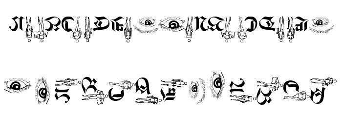 LookBrokenTypes Font LOWERCASE