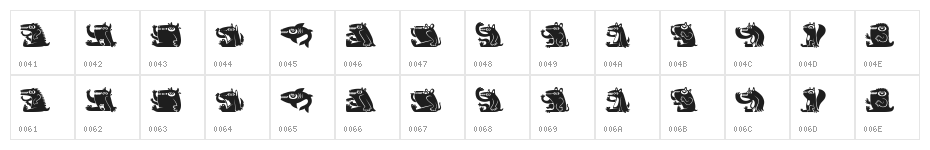 Loomad Regular Character Map