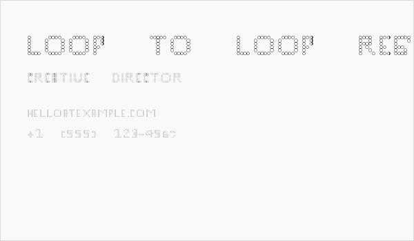 Loop to Loop Regular Business Card