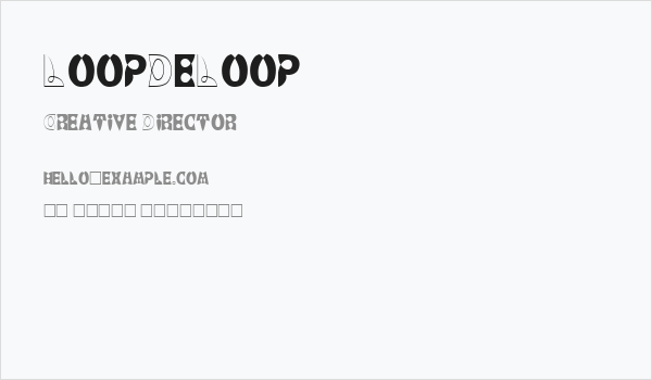 LoopDeLoop Business Card