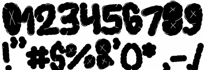 Looper Font Alte caractere