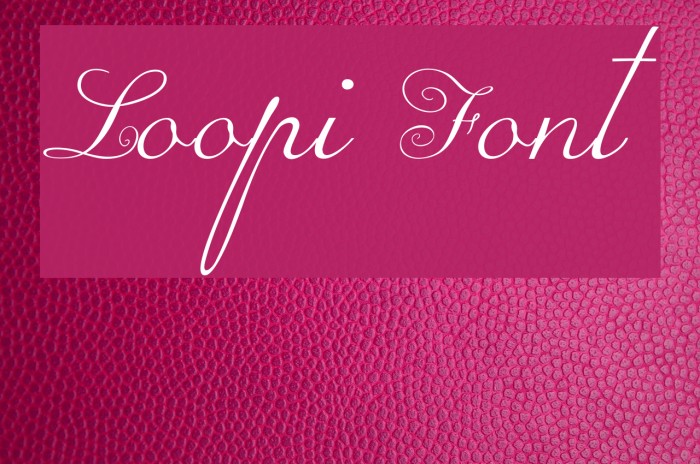 Loopi Font examples