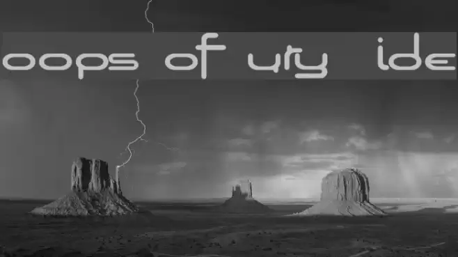 Loops of Fury Wide Schriftart examples