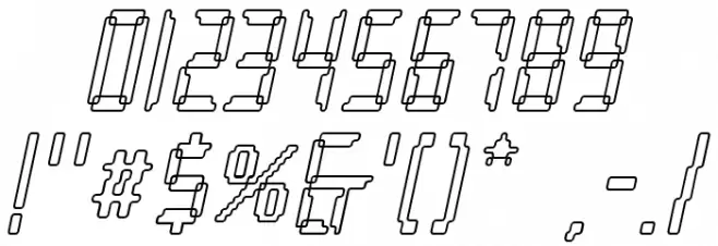Loopy Italic Font OTHER CHARS