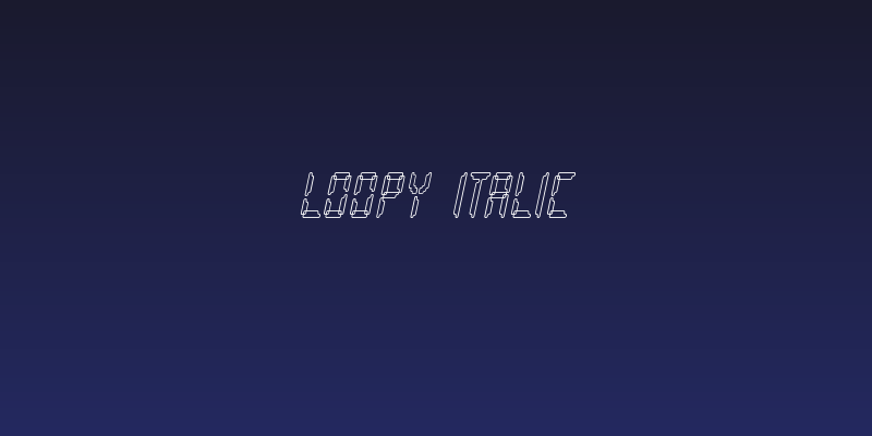 Loopy Italic Social Header