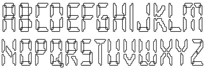Loopy Schriftart Kleinbuchstaben