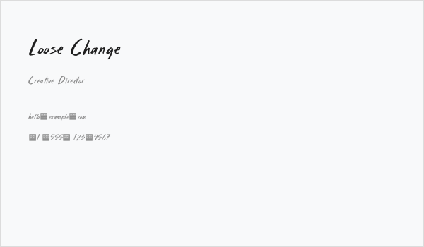 Loose Change Business Card