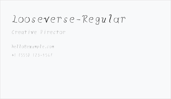 Looseverse-Regular Business Card