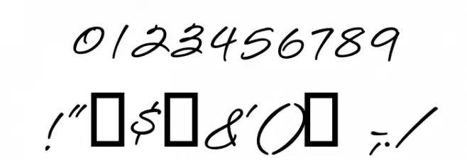 LoosieScript Font OTHER CHARS