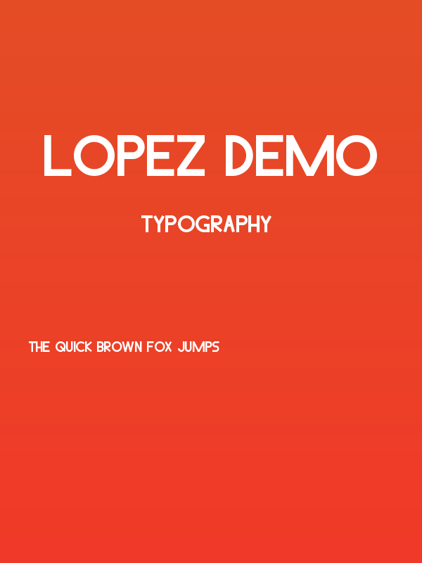 Lopez Demo Poster
