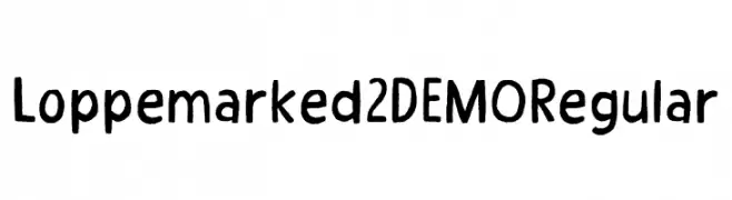 Loppemarked 2 DEMO Regular  नि: शुल्क फ़ॉन्ट्स डाउनलोड